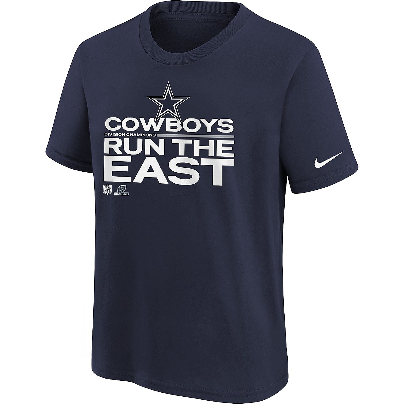 Nike Boys’ Dallas Cowboys ’21 Division Champs Trophy Collection Graphic T-shirt                                              - view number 1