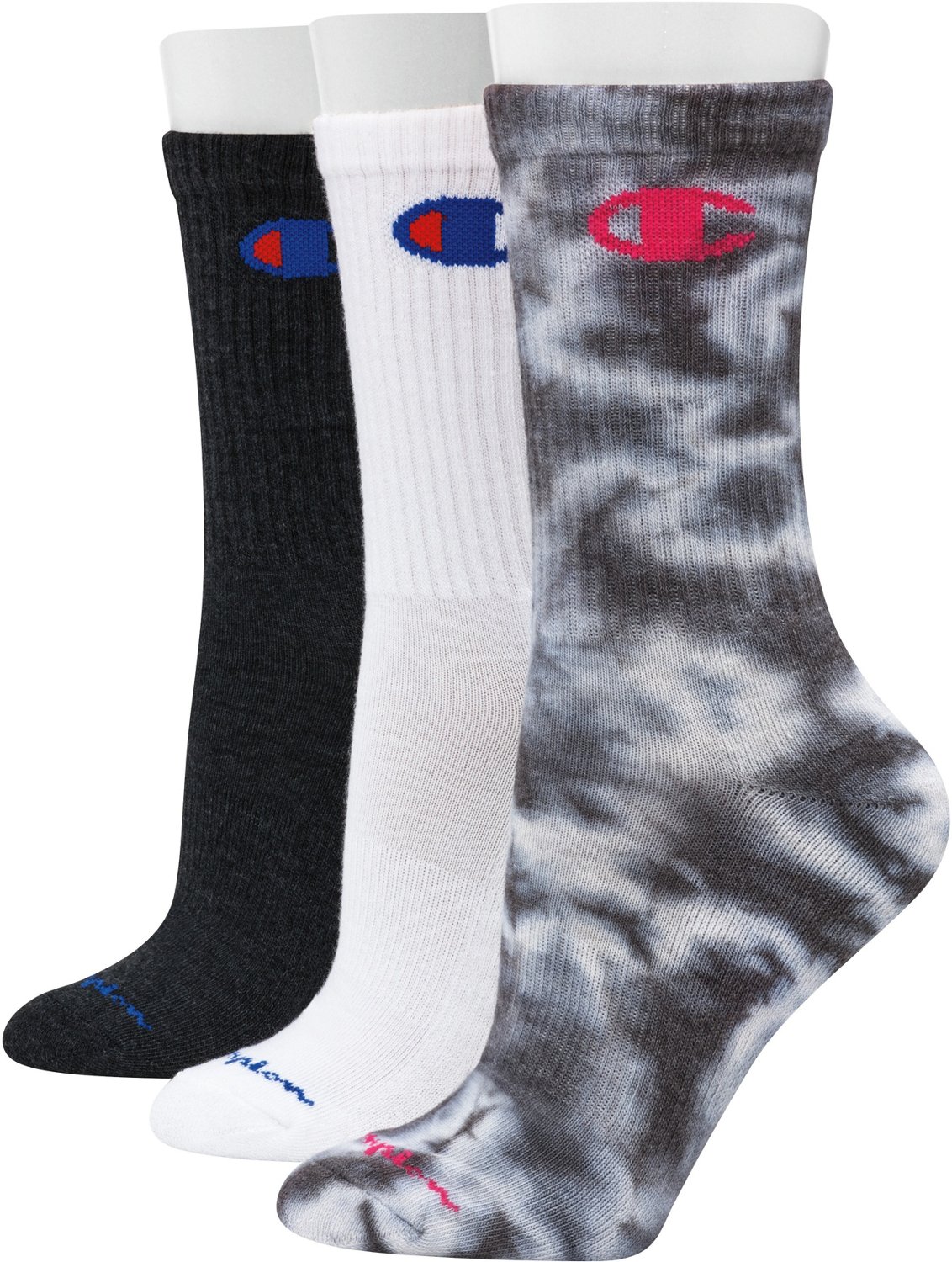 Champion Women's Tie Dye Crew Socks 3 Pack