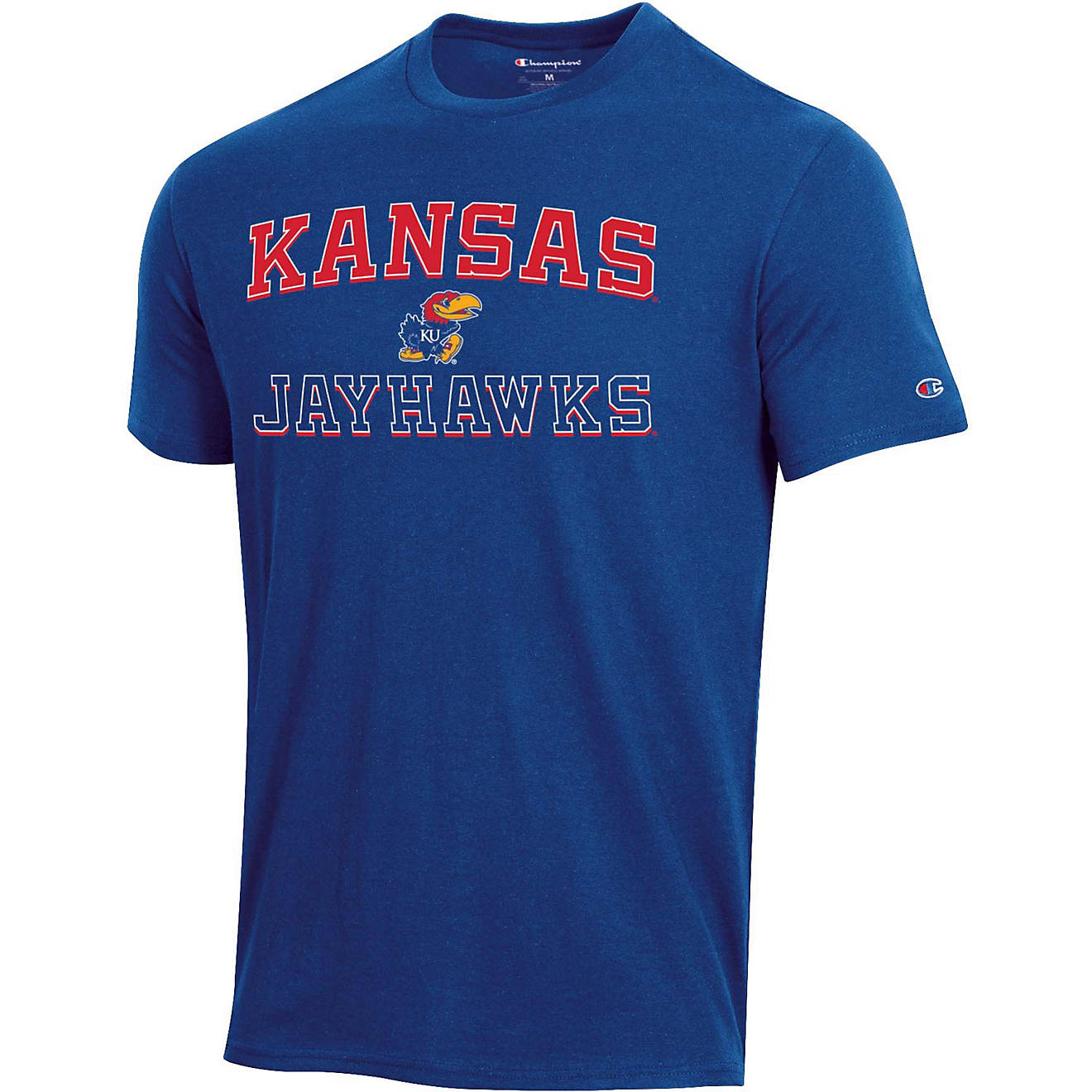 Champion Men's University of Kansas Team Arch T-shirt                                                                            - view number 1