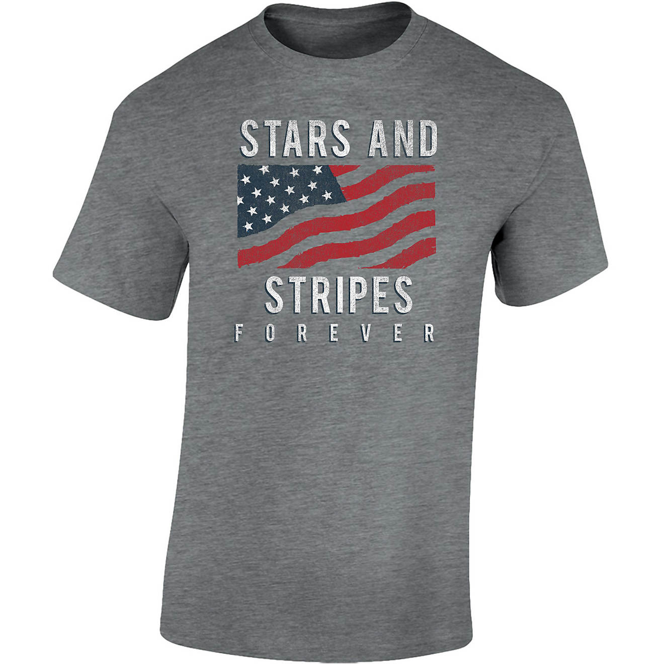 Academy Sports + Outdoors Men's Stars And Stripes Forever Graphic Short Sleeve T-shirt                                           - view number 1