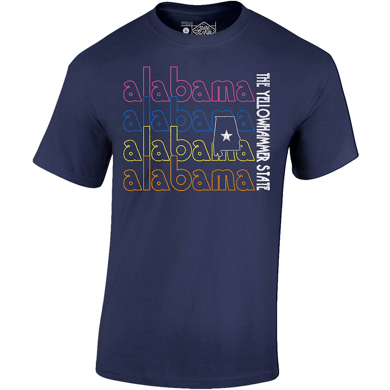 State Life Women's Alabama Color Stack T-shirt                                                                                   - view number 1