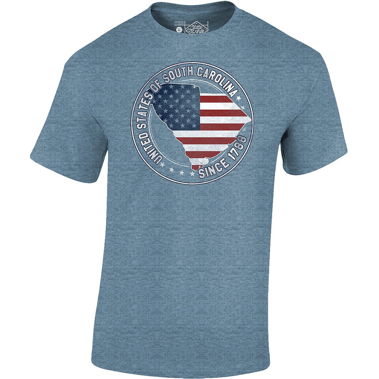 State Life Men's Short Sleeve South Carolina Patriotic T-shirt                                                                   - view number 1