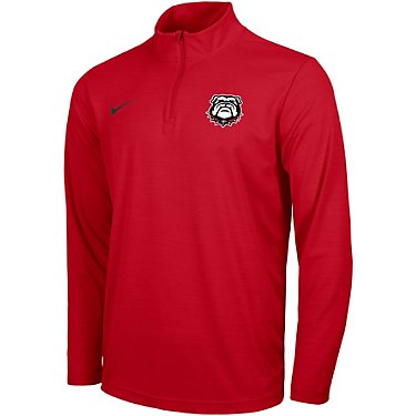 Nike Men's University of Georgia Dog Face Intensity 1/4 Zip Pullover Top