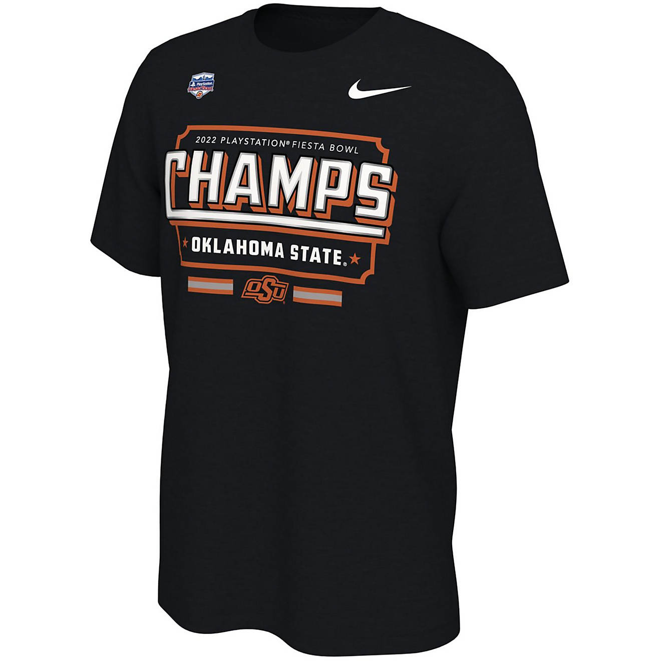 Nike Men’s Oklahoma State University 2021 Fiesta Bowl Champs Locker Room T-shirt                                               - view number 1