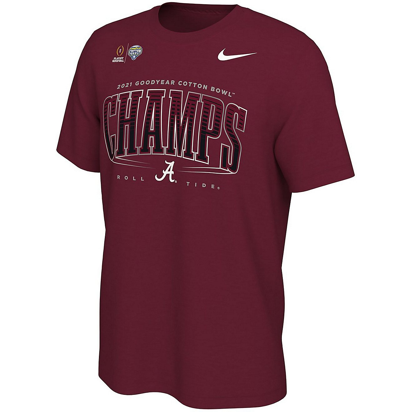 Nike Men's University of Alabama 2021 Cotton Bowl Champs Locker Room Short Sleeve T-shirt                                        - view number 1