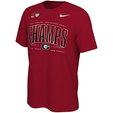 Nike Men's University of Georgia 2021 Orange Bowl Champs Locker Room Short Sleeve T-shirt                                       