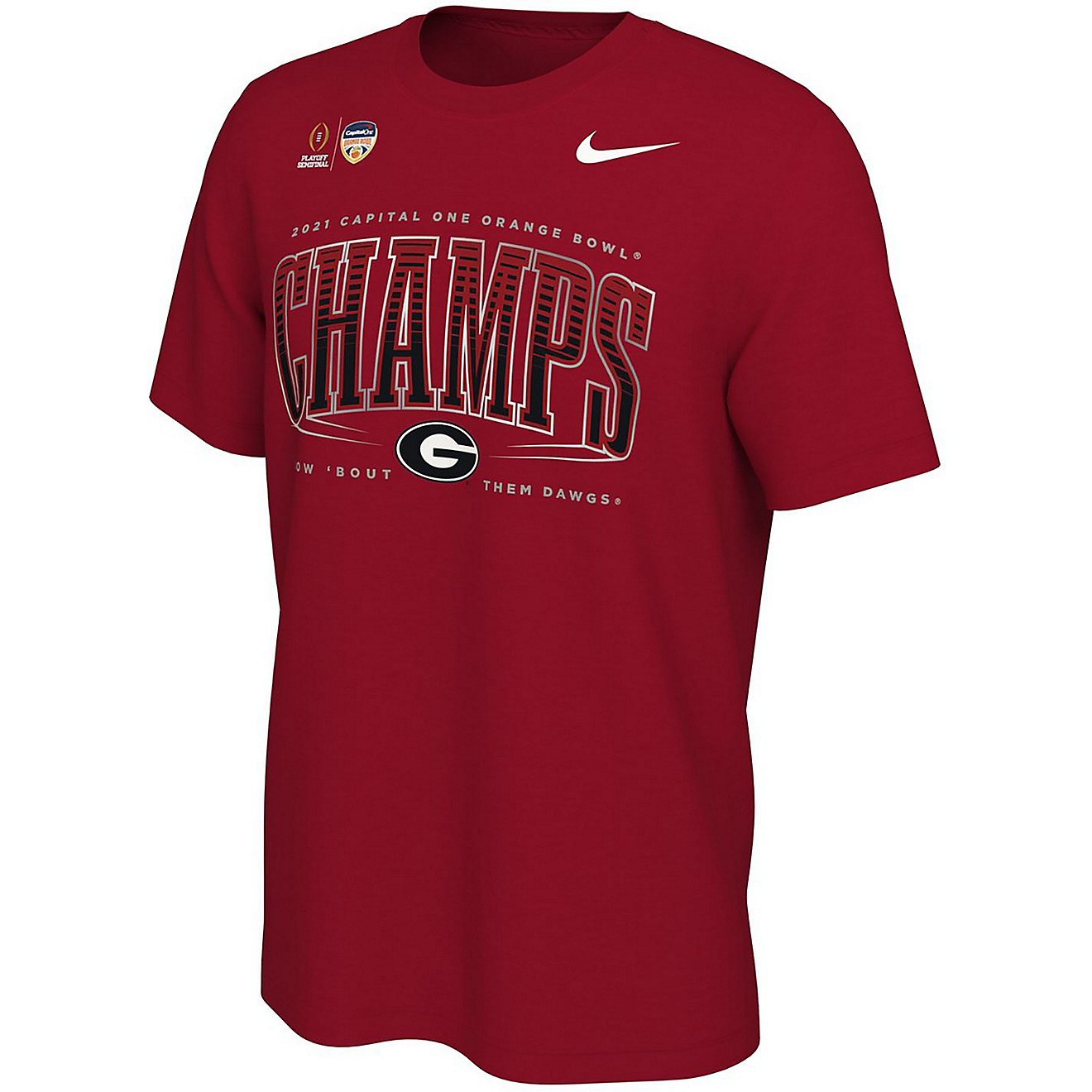 Nike Men's University of Georgia 2021 Orange Bowl Champs Locker Room Short Sleeve T-shirt                                        - view number 1