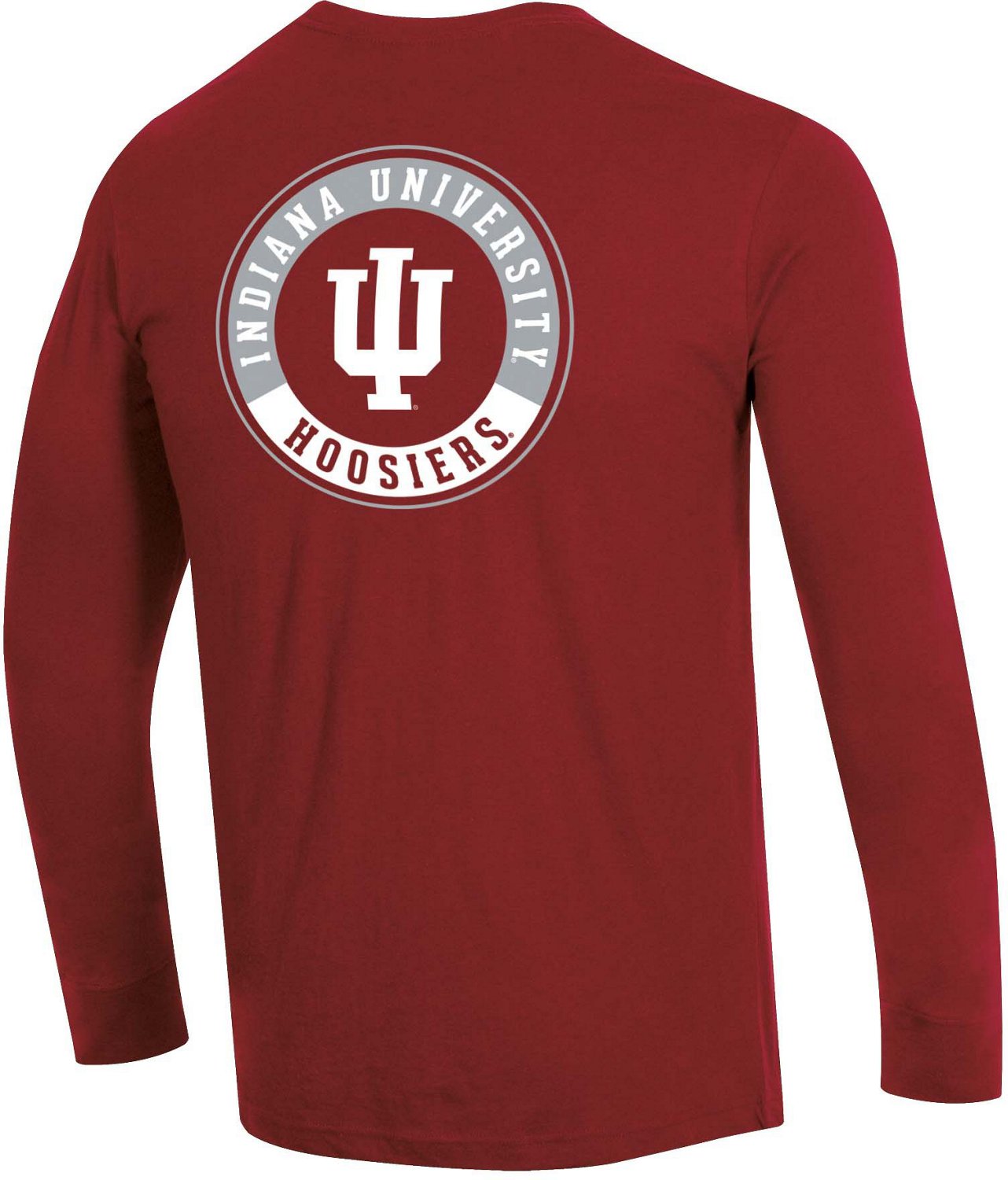 Champion Men's Indiana University Mascot Sleeve Hit Long Sleeve T-shirt ...