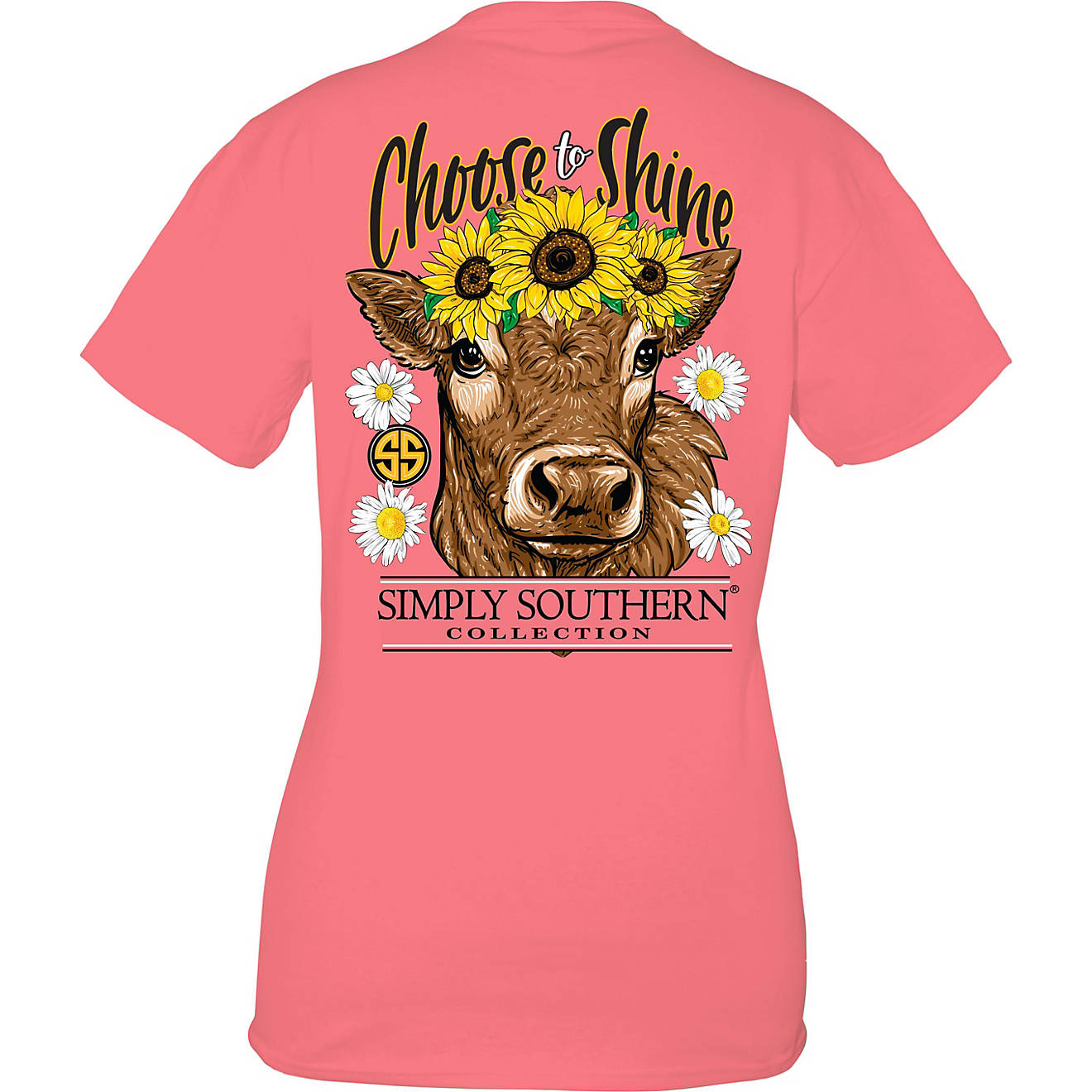 Simply Southern Women's Choose To Shine Cow Graphic T-shirt                                                                      - view number 1
