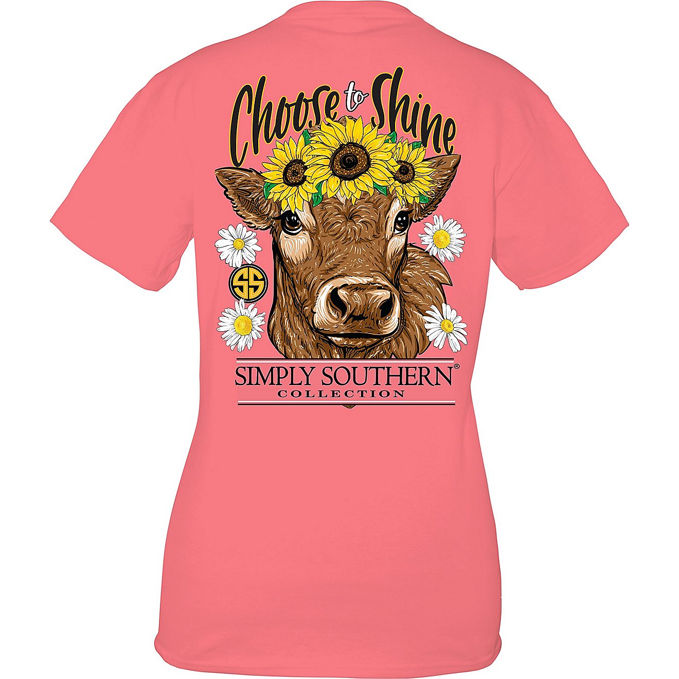 Simply Southern Women's Choose To Shine Cow Graphic T-shirt                                                                      - view number 1