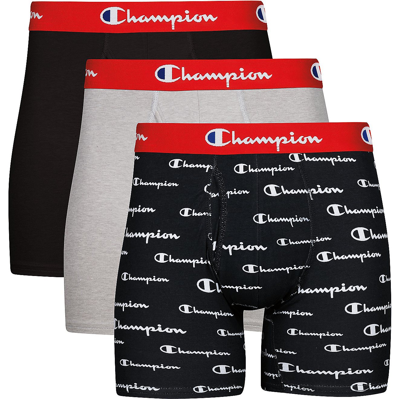 Champion Men's 95/5 Everyday Comfort Cotton Stretch Boxer Briefs 3-Pack                                                          - view number 2