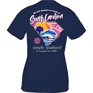 Simply Southern Women's South Carolina State Sunset Graphic T-shirt                                                             