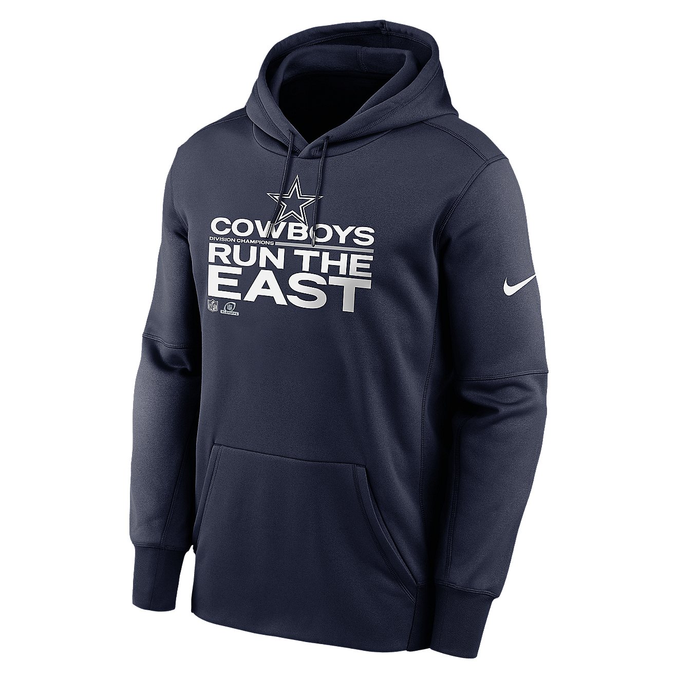 Nike Men's Dallas Cowboys 2021 Division Champs Trophy Collection Long Sleeve Hoodie                                              - view number 1