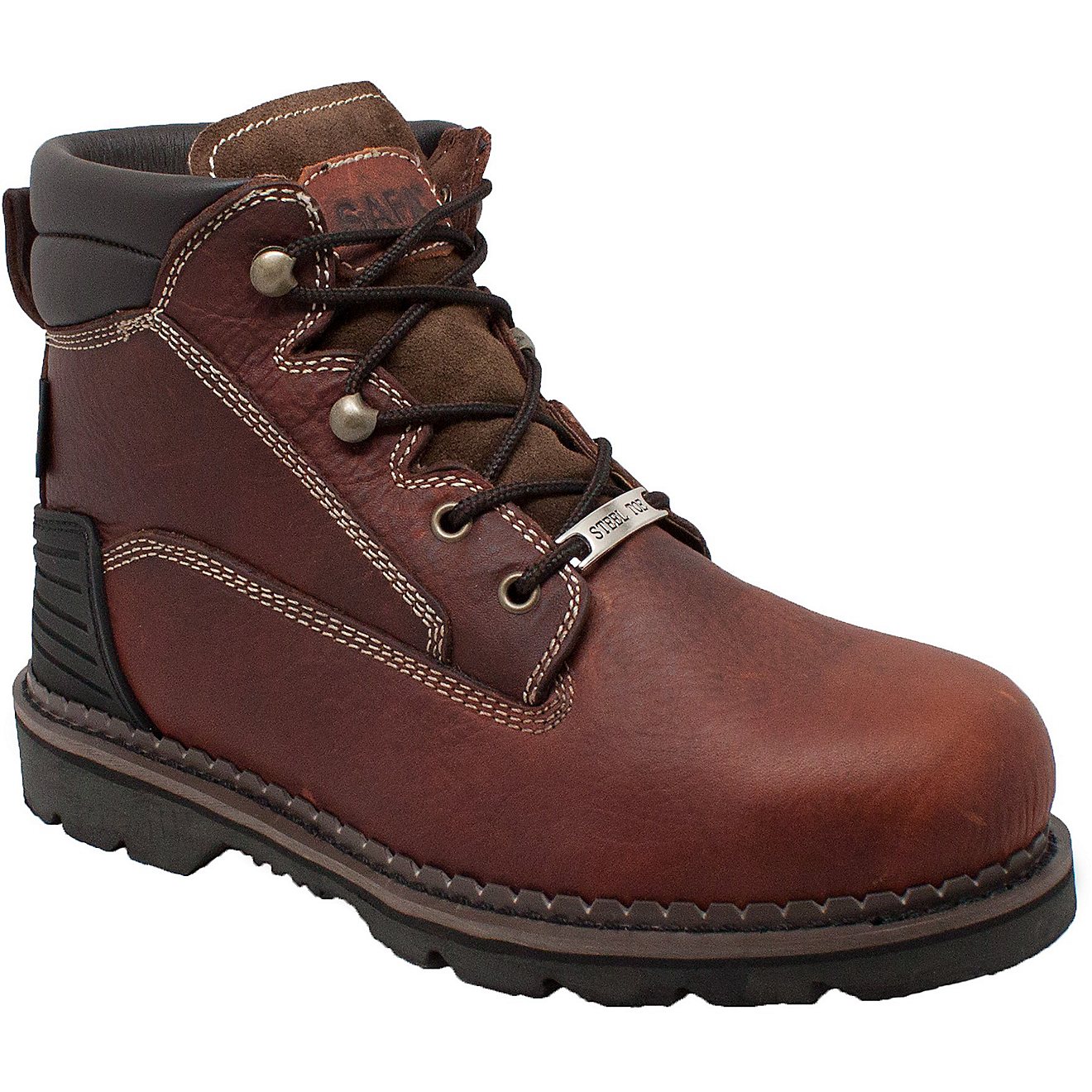 AdTec Men's 6 in Lace Up Steel Work Boots                                                                                        - view number 2