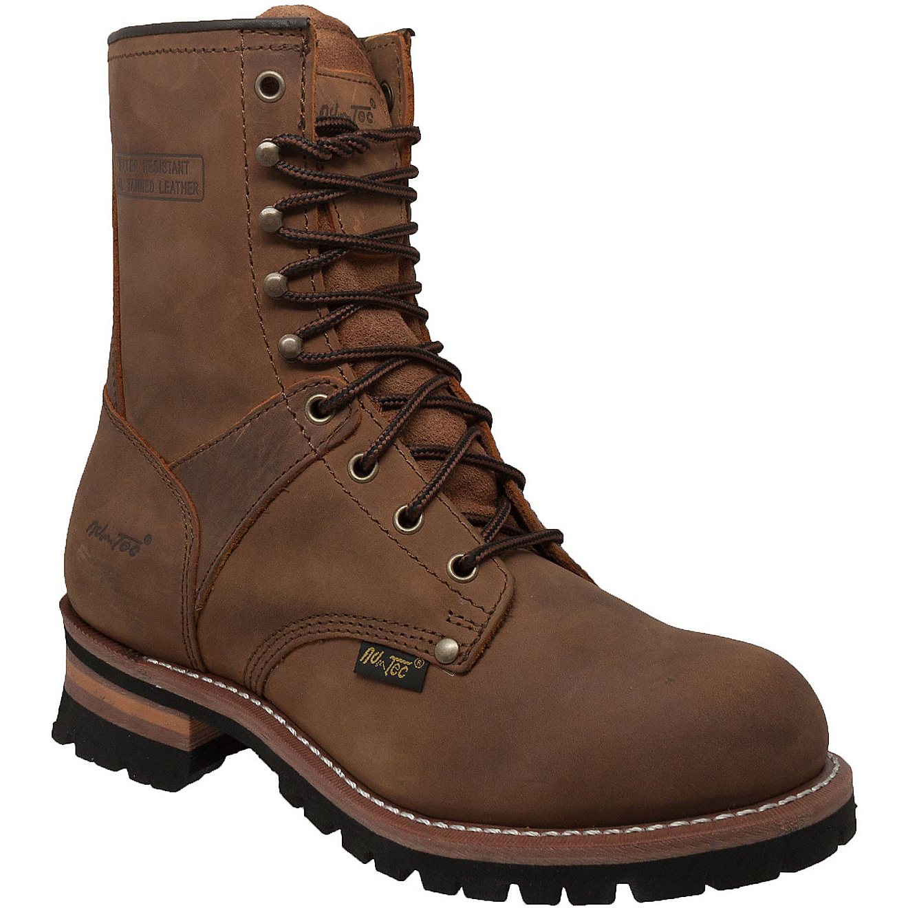 AdTec Men’s 9 in Crazy Horse Logger Work Boots                                                                                 - view number 2