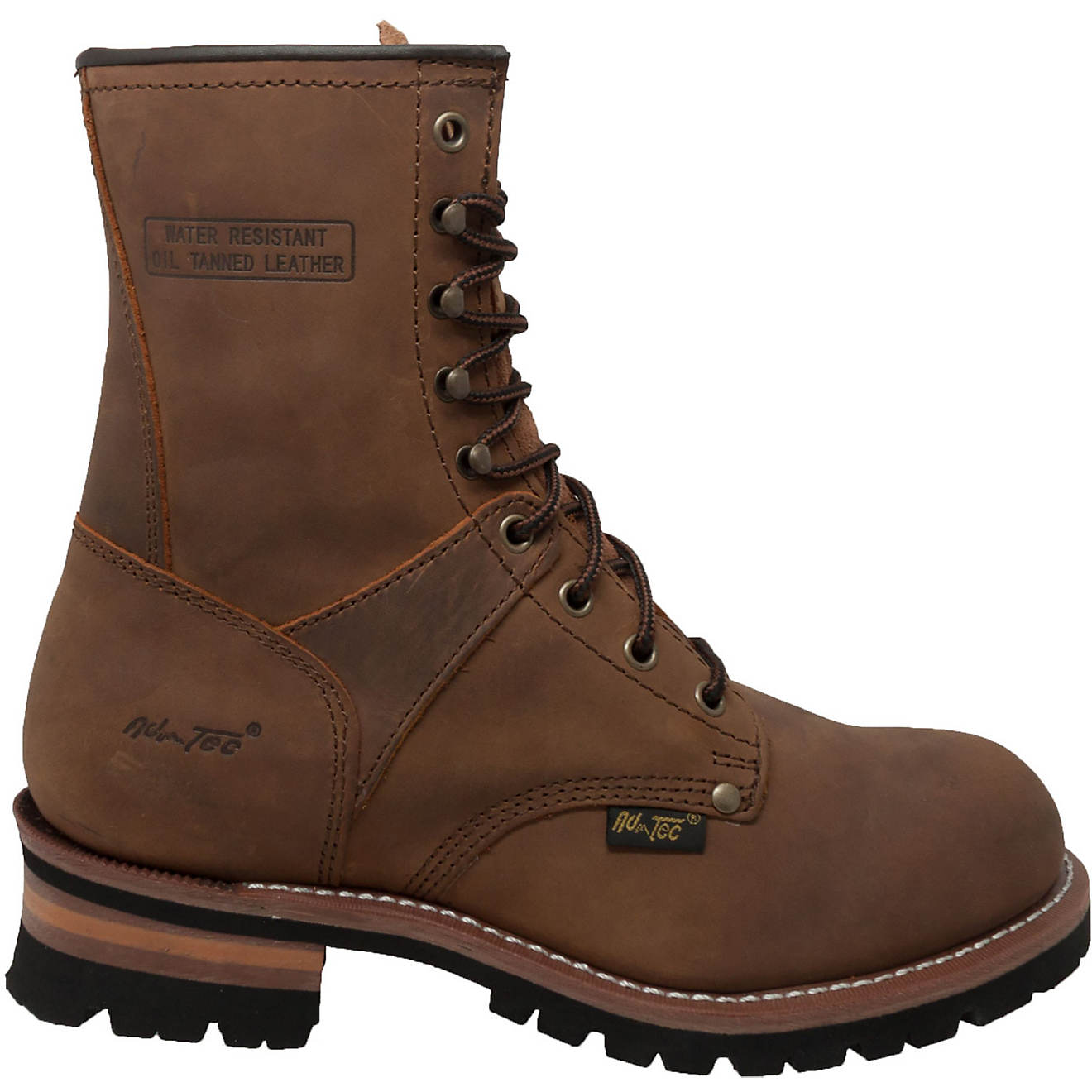 AdTec Men’s 9 in Crazy Horse Logger Work Boots                                                                                 - view number 1