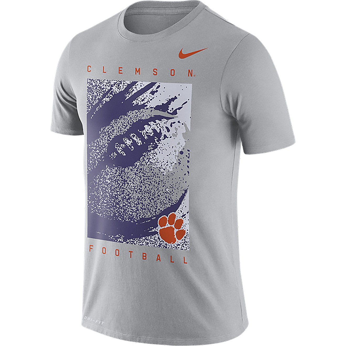 Nike Men's Clemson University DFCT Football T-shirt                                                                              - view number 1