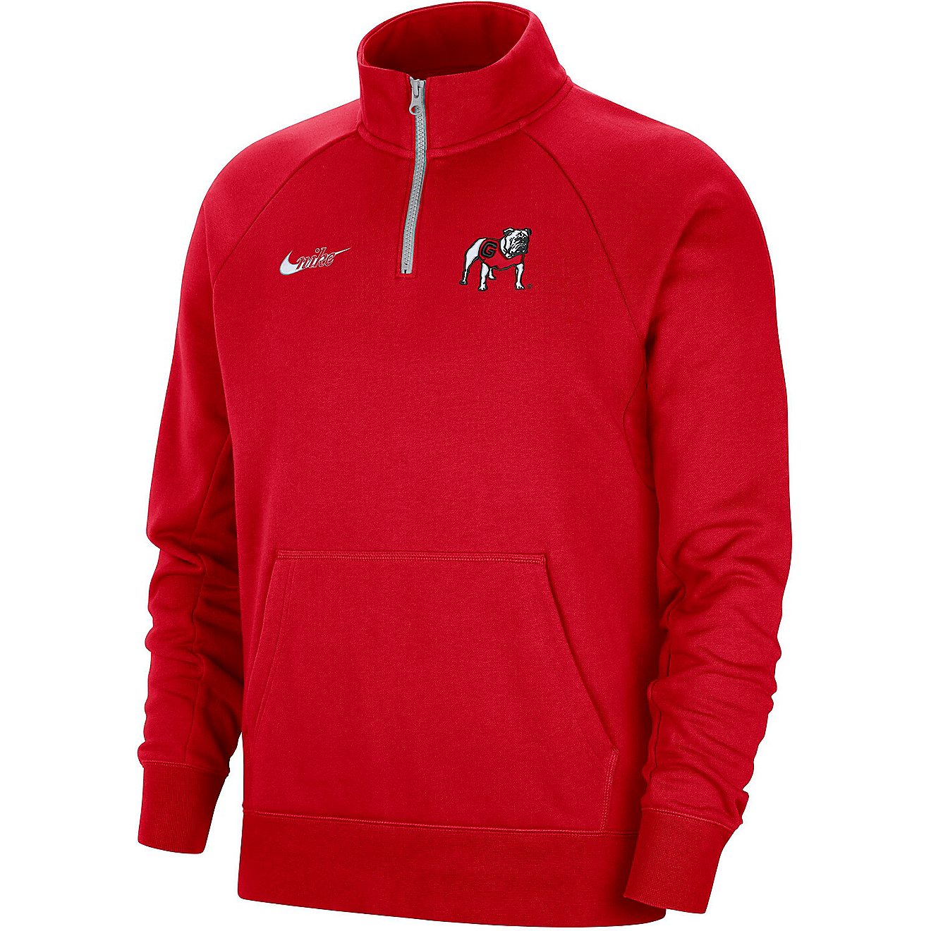 Nike Men’s University of Georgia Vault ¼ Zip Hooded T-shirt                                                                   - view number 1