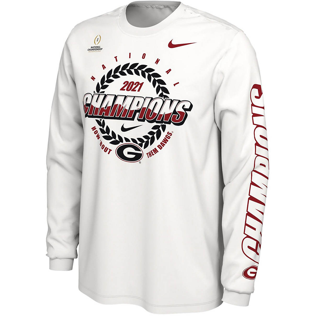 Nike Men's University of Georgia 2021 National Champs Celebration Expressive Long Sleeve T-shirt                                 - view number 1