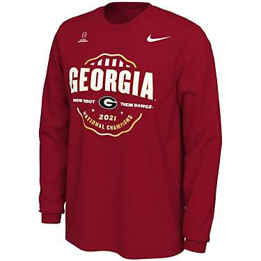Nike Men's University of Georgia 2021 National Champs Celebration Long Sleeve T-shirt                                           