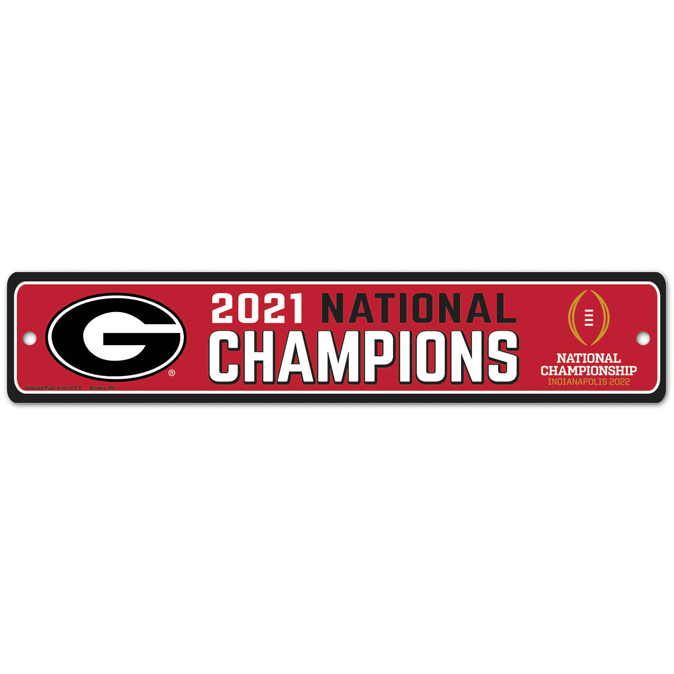WinCraft University of Georgia ‘21 NCAA CFP Champs Sign                                                                        - view number 1