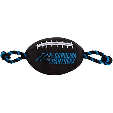 Pets First Carolina Panthers Nylon Football Rope Dog Toy                                                                        