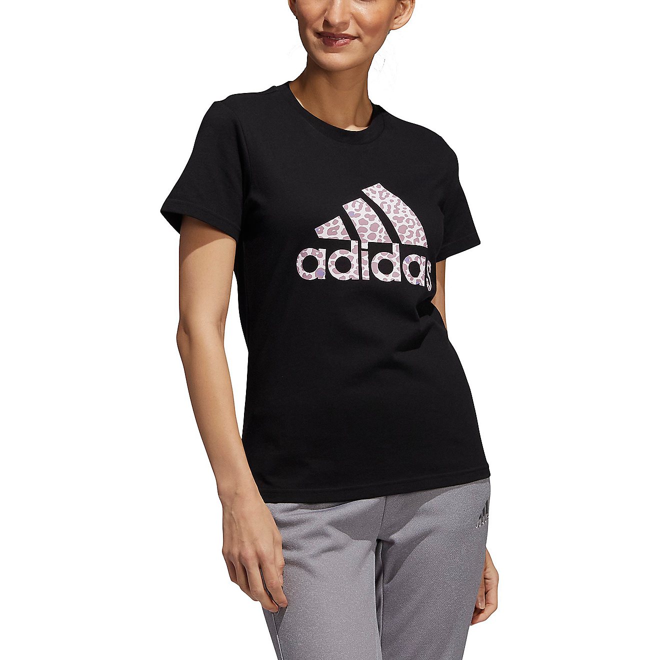 adidas Women's Leopard Graphic Short Sleeve T-shirt                                                                              - view number 2
