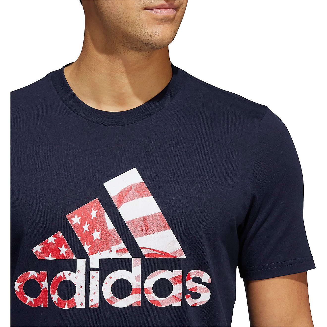 adidas Men's Americana Badge of Sport Graphic Short Sleeve T-shirt                                                               - view number 4