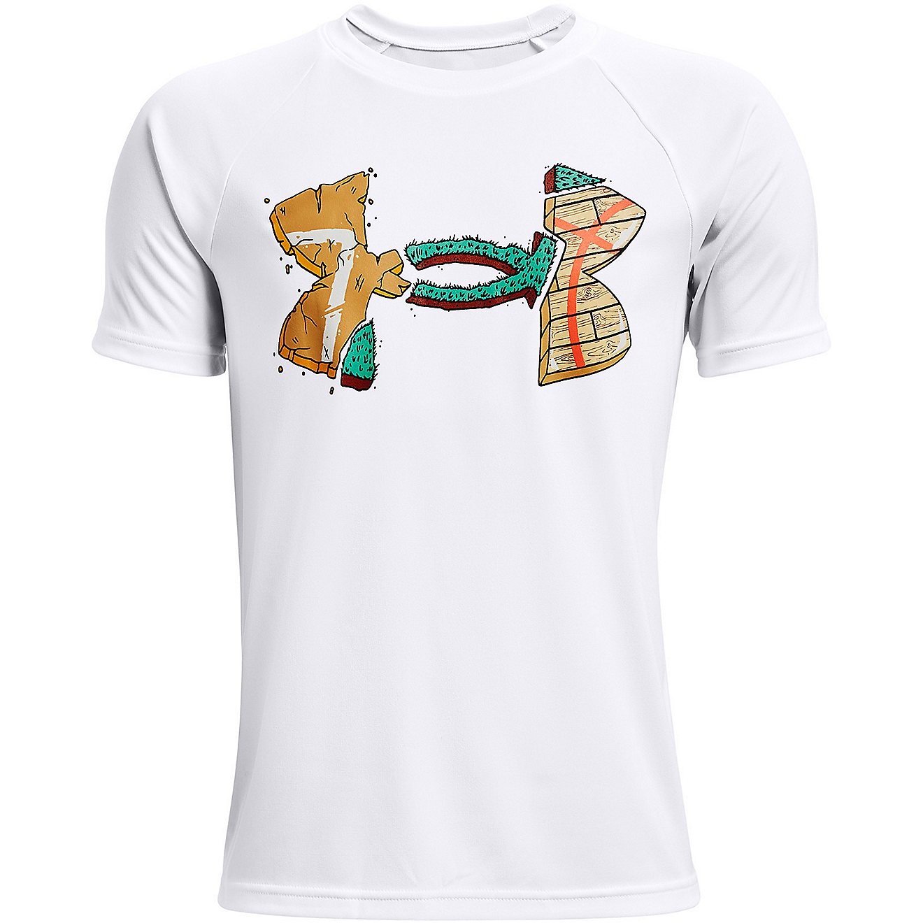 Under Armour Boys’ Tech Logo Print Fill T-shirt                                                                                - view number 1
