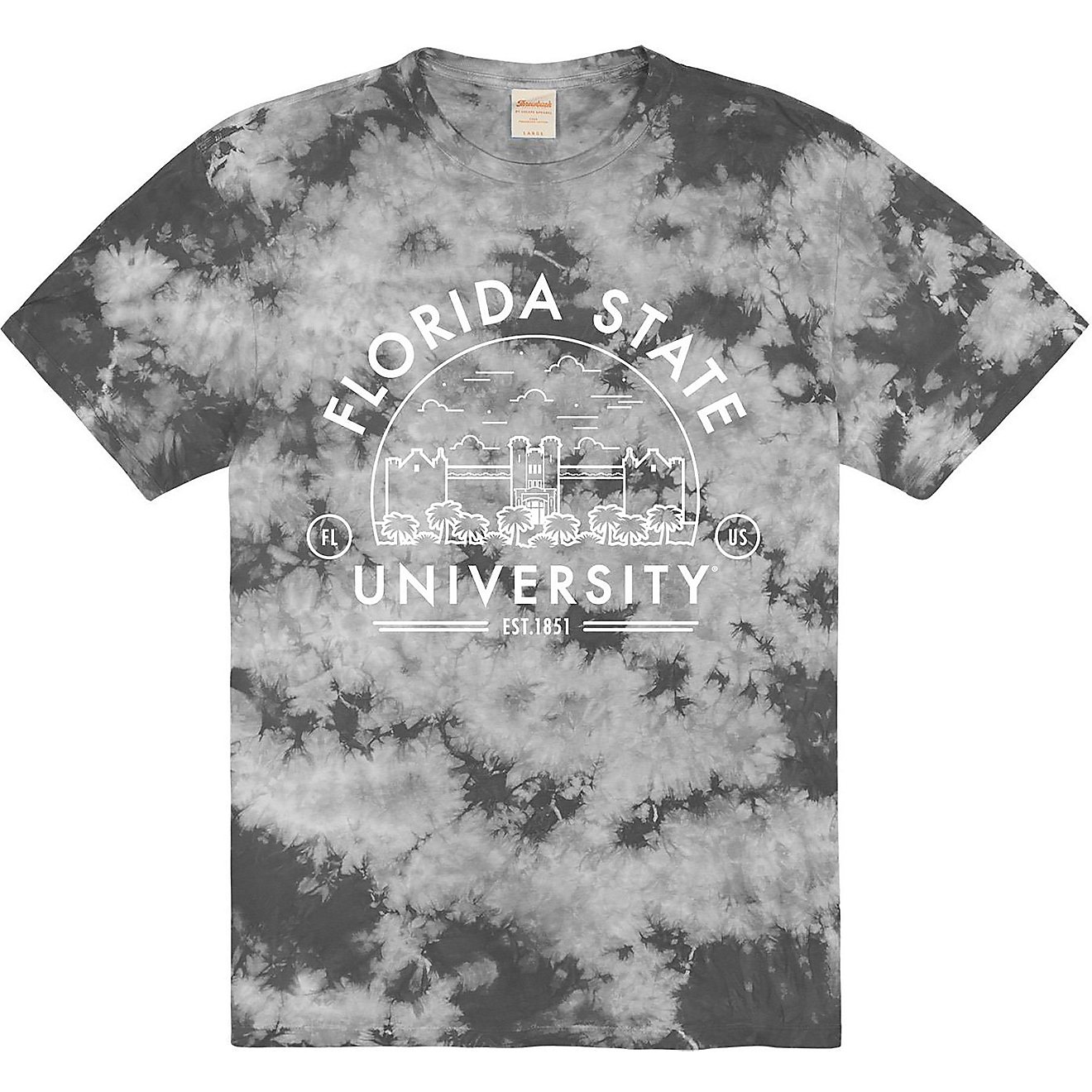 Uscape Apparel Men's Florida State University Black Crystal Tie-Dye T-shirt                                                      - view number 1