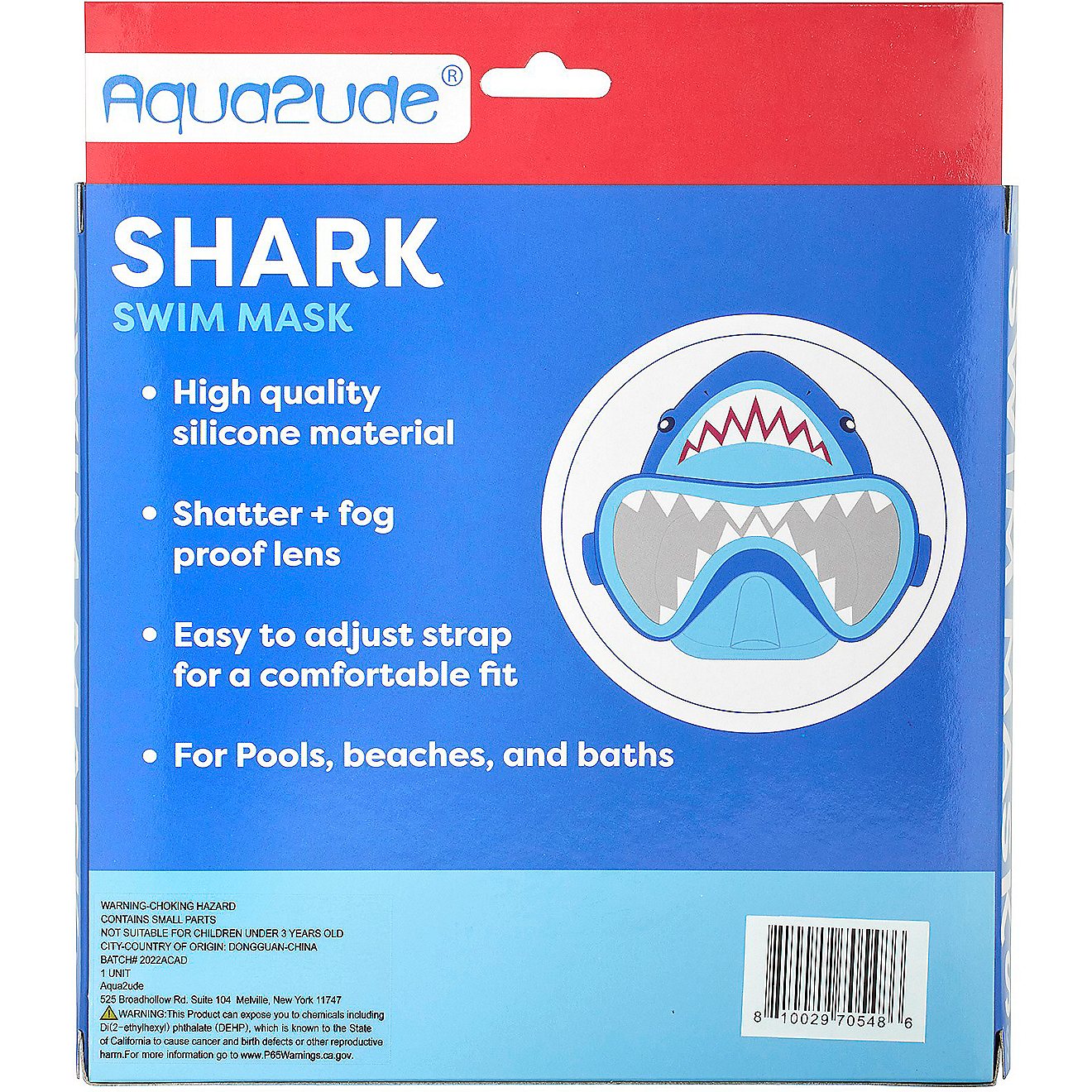Aqua2ude Boys' Novelty Shark Swim Mask                                                                                           - view number 3