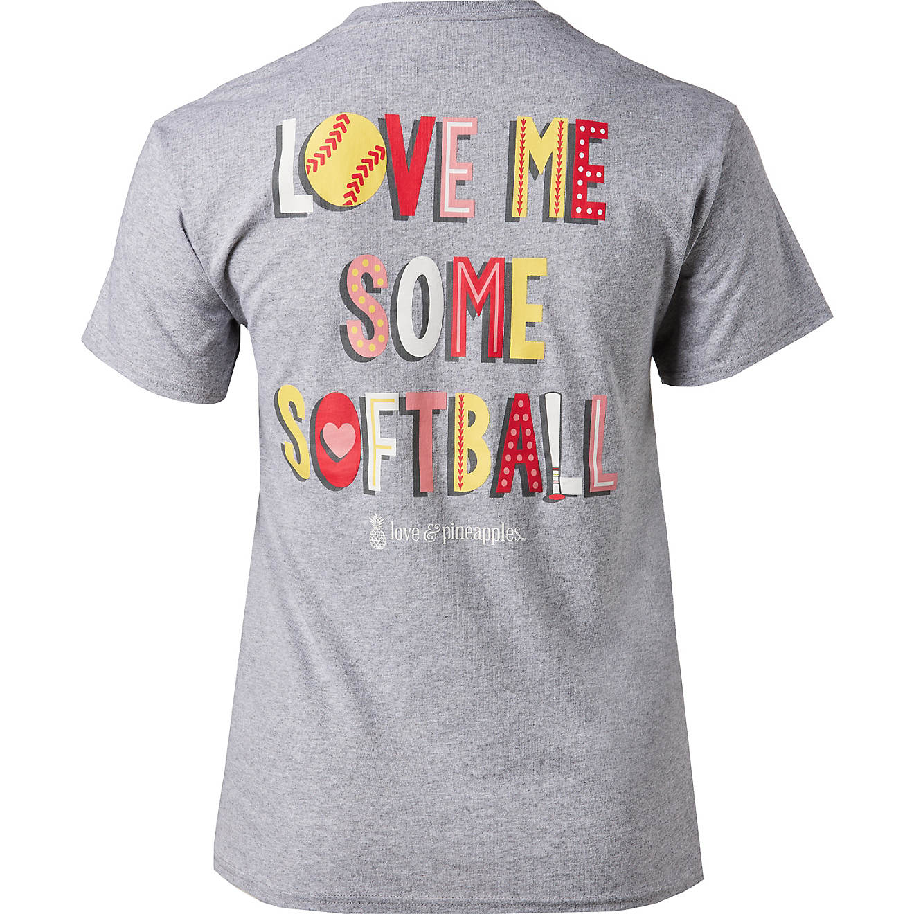 Love & Pineapples Women's Love Me Some Softball Graphic T-shirt                                                                  - view number 1