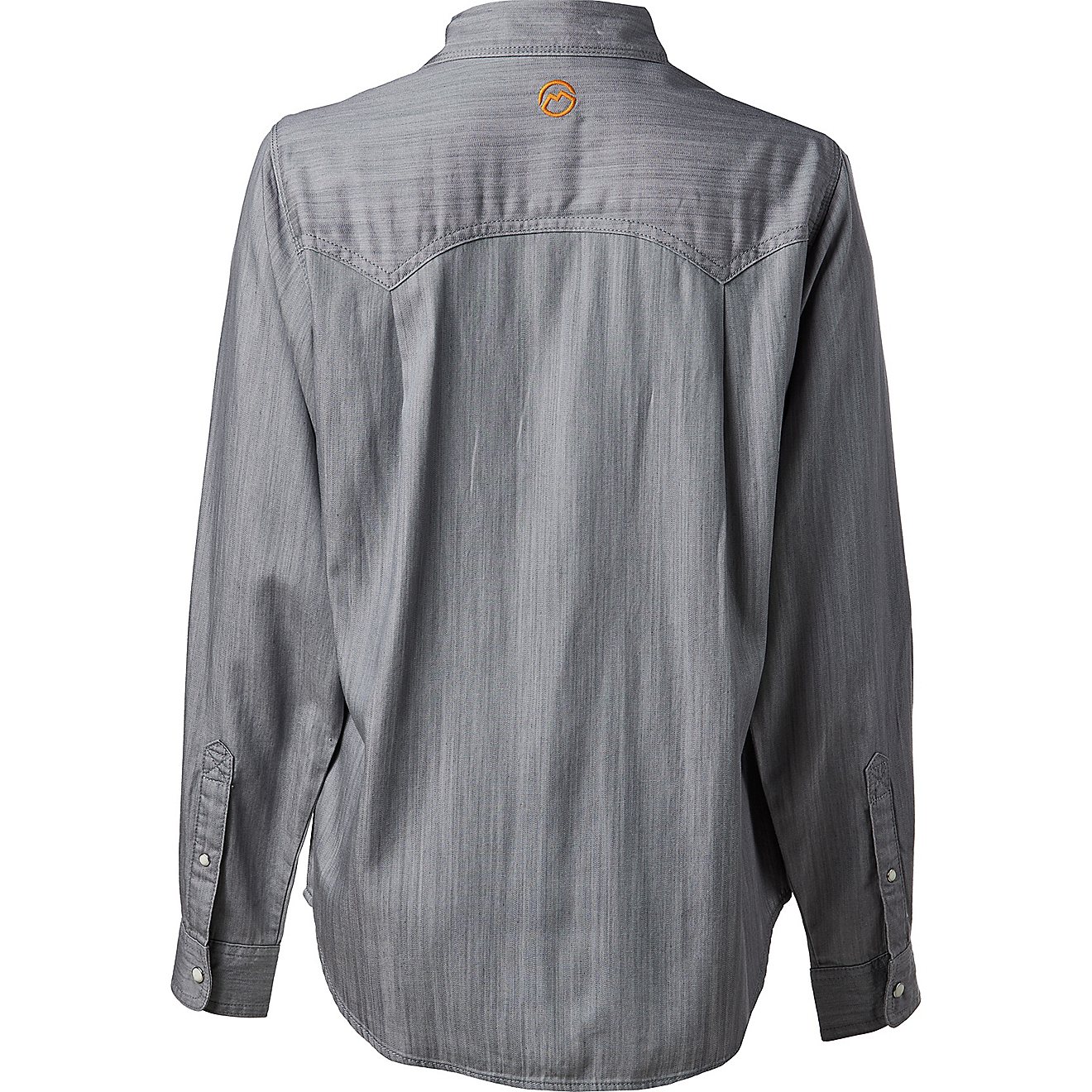 Magellan Outdoors Women's Houston Livestock Show and Rodeo Pecos Ridge Chambray Long Sleeve Button Down Shirt                    - view number 2