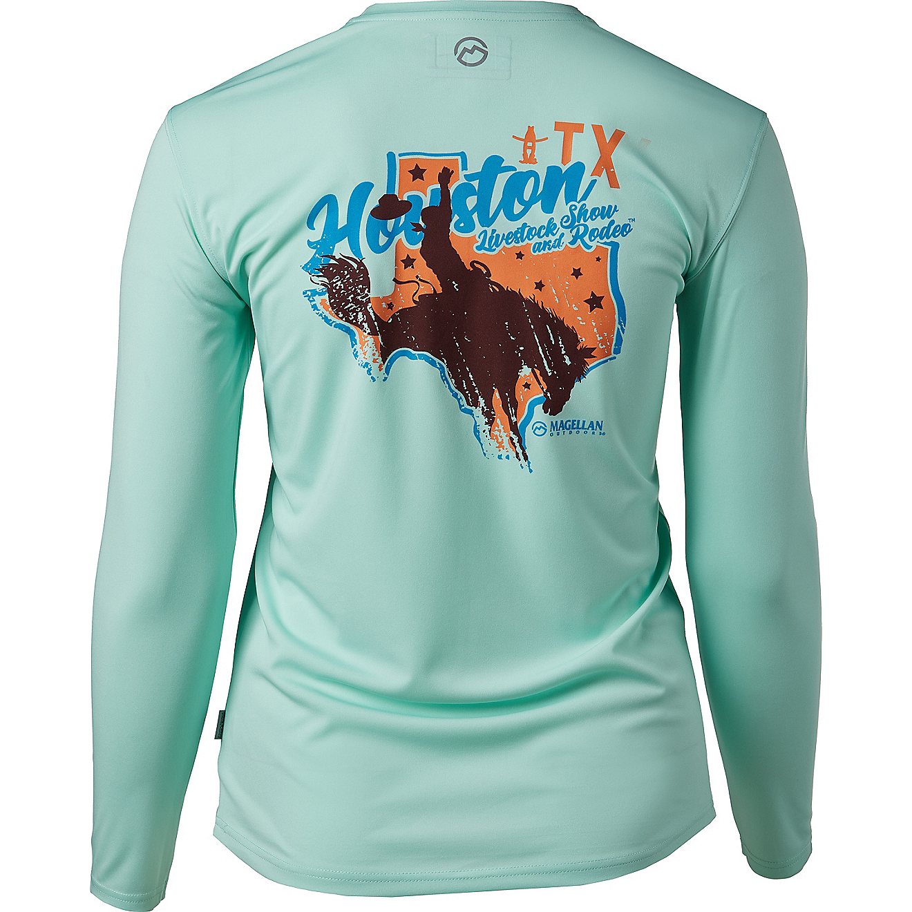Magellan Outdoors Women's Houston Livestock Show and Rodeo Casting Graphic Crew Neck Long Sleeve T-shirt                         - view number 1