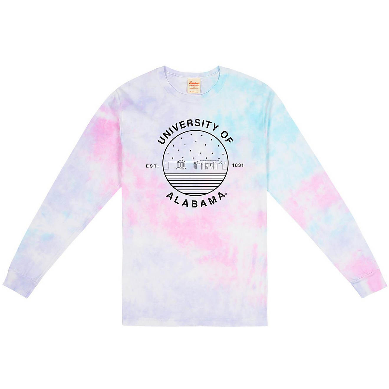 Uscape Apparel Women's University of Alabama Pastel Tie Dye Long Sleeve T-shirt                                                  - view number 1