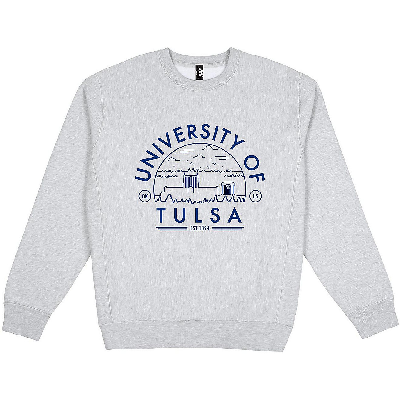 Uscape Apparel Men's Tulsa University Premium Heavyweight Fleece Crew Sweatshirt                                                 - view number 1