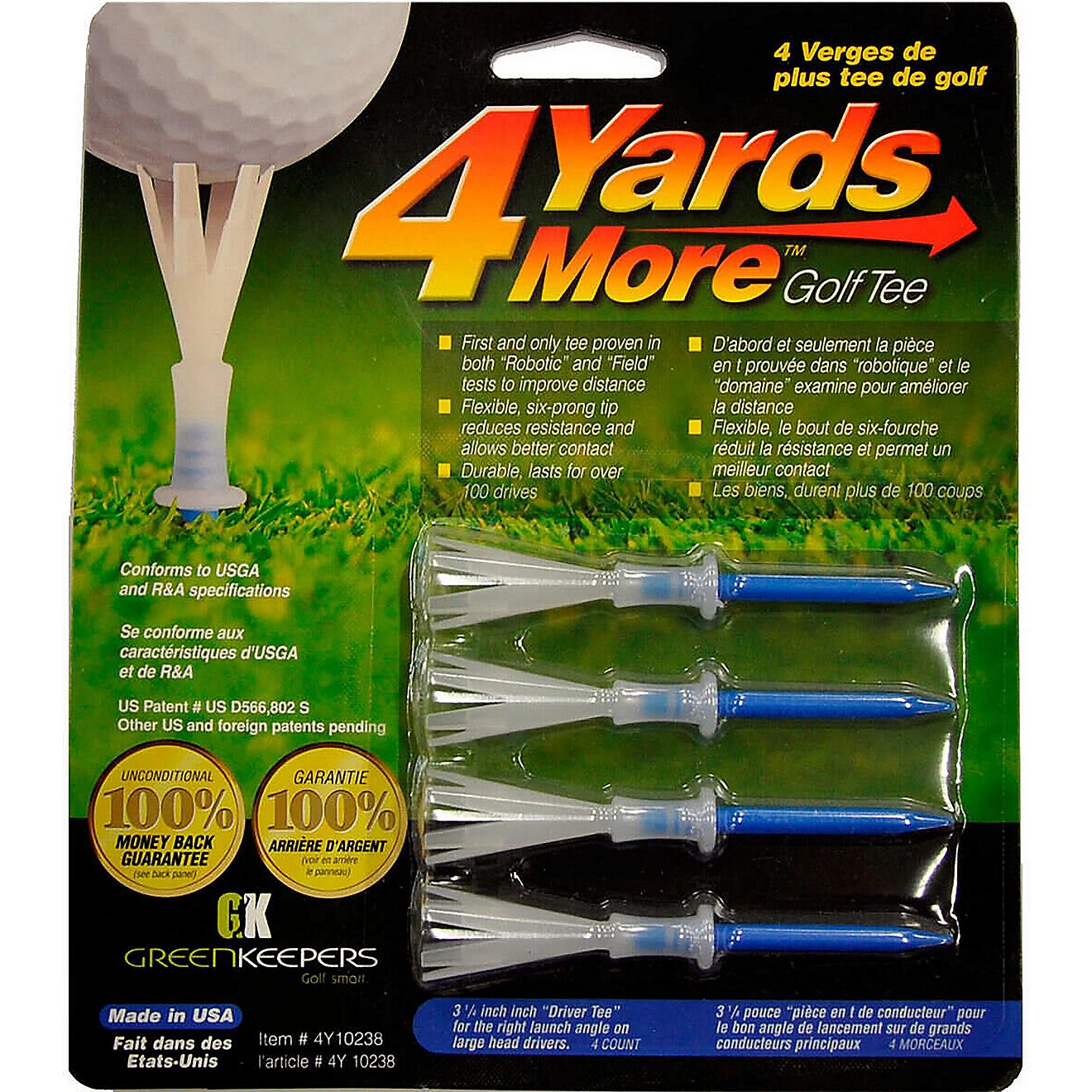Green Keepers 4 Yards More Golf Tee                                                                                              - view number 1
