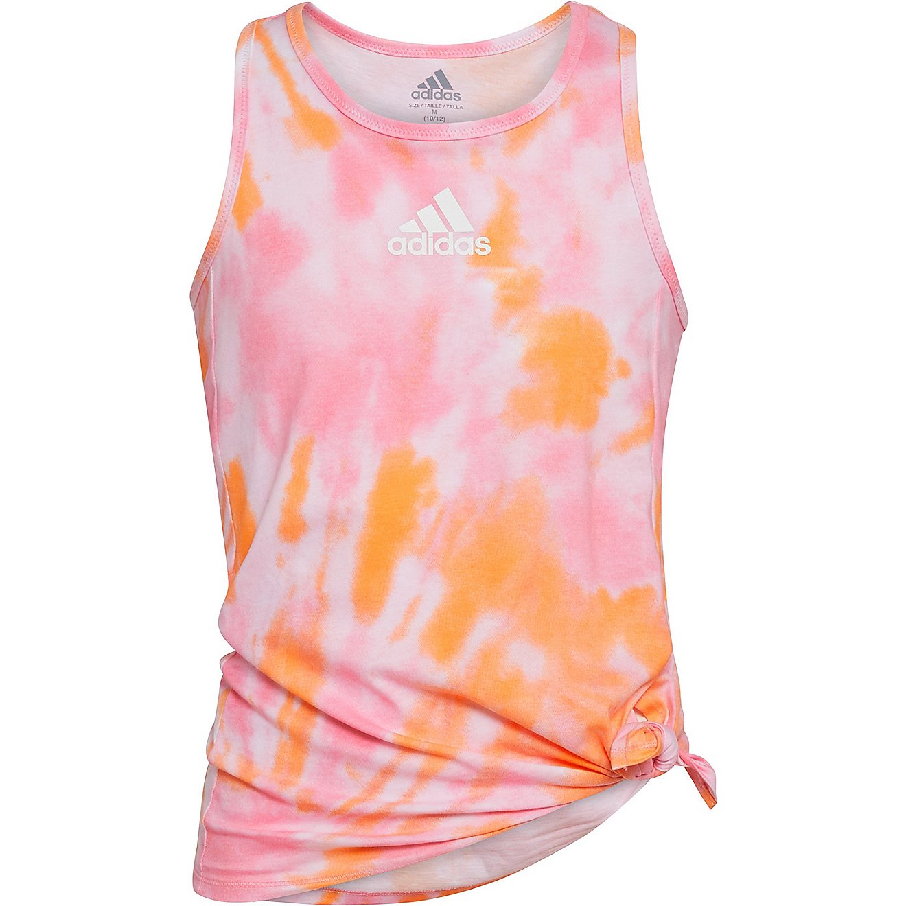 adidas Girls' AOP Tie Front 22 Graphic Tank Top                                                                                  - view number 1