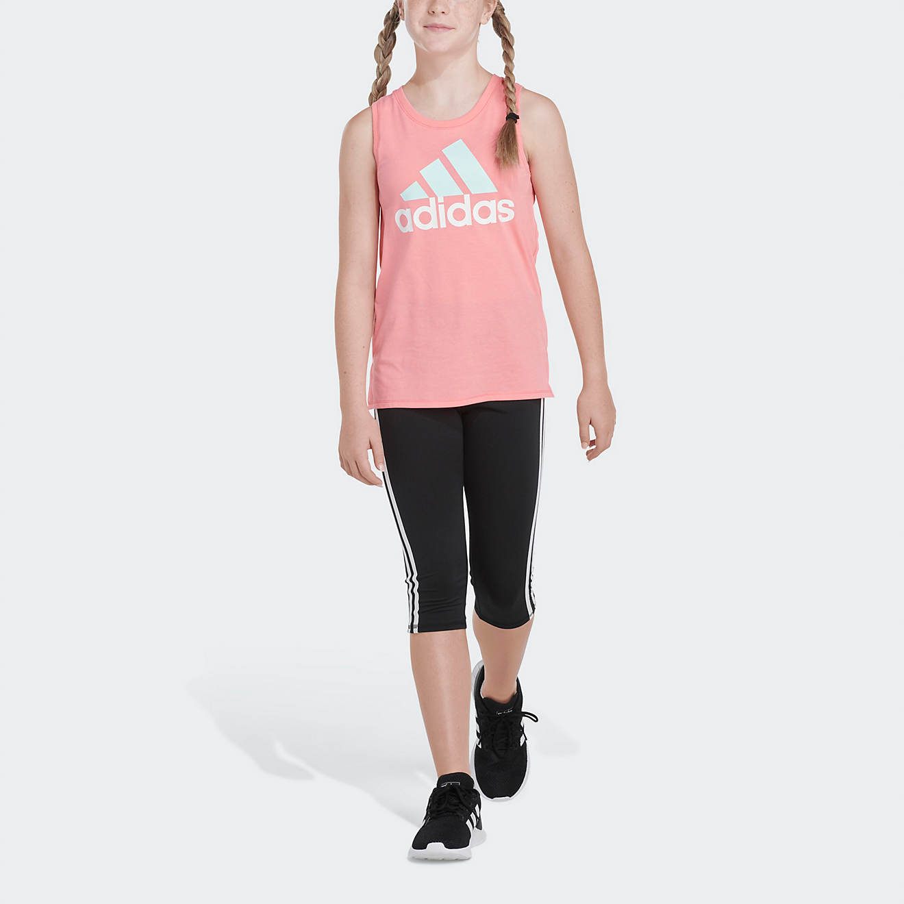 adidas Girls' Muscle Blend 22 Tank Top                                                                                           - view number 1