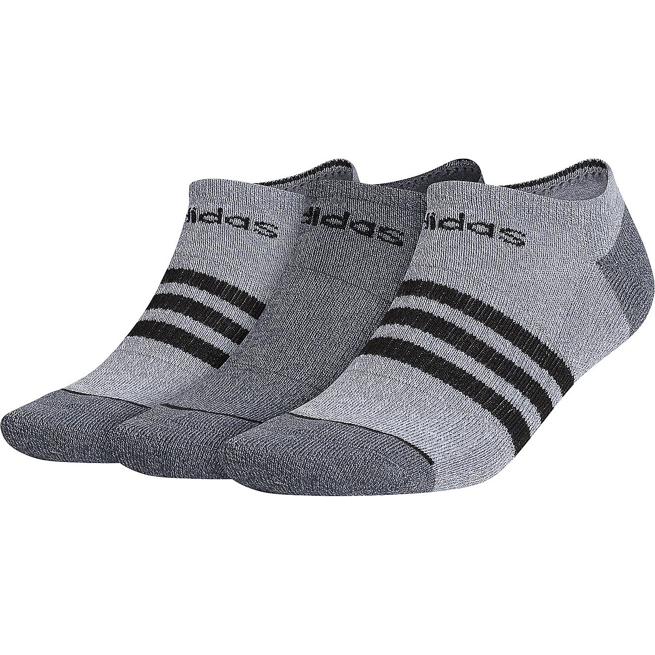 adidas 3-Stripe No-Show Socks 3 Pack                                                                                             - view number 1