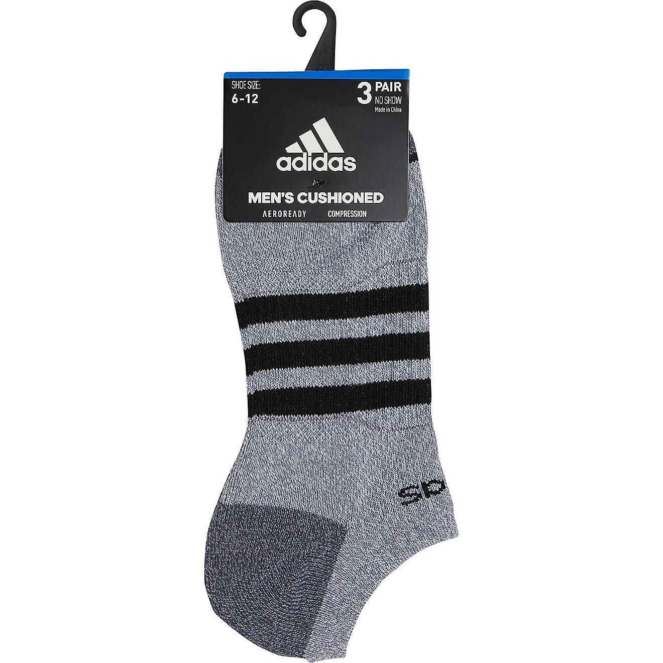 adidas 3-Stripe No-Show Socks 3 Pack                                                                                             - view number 3