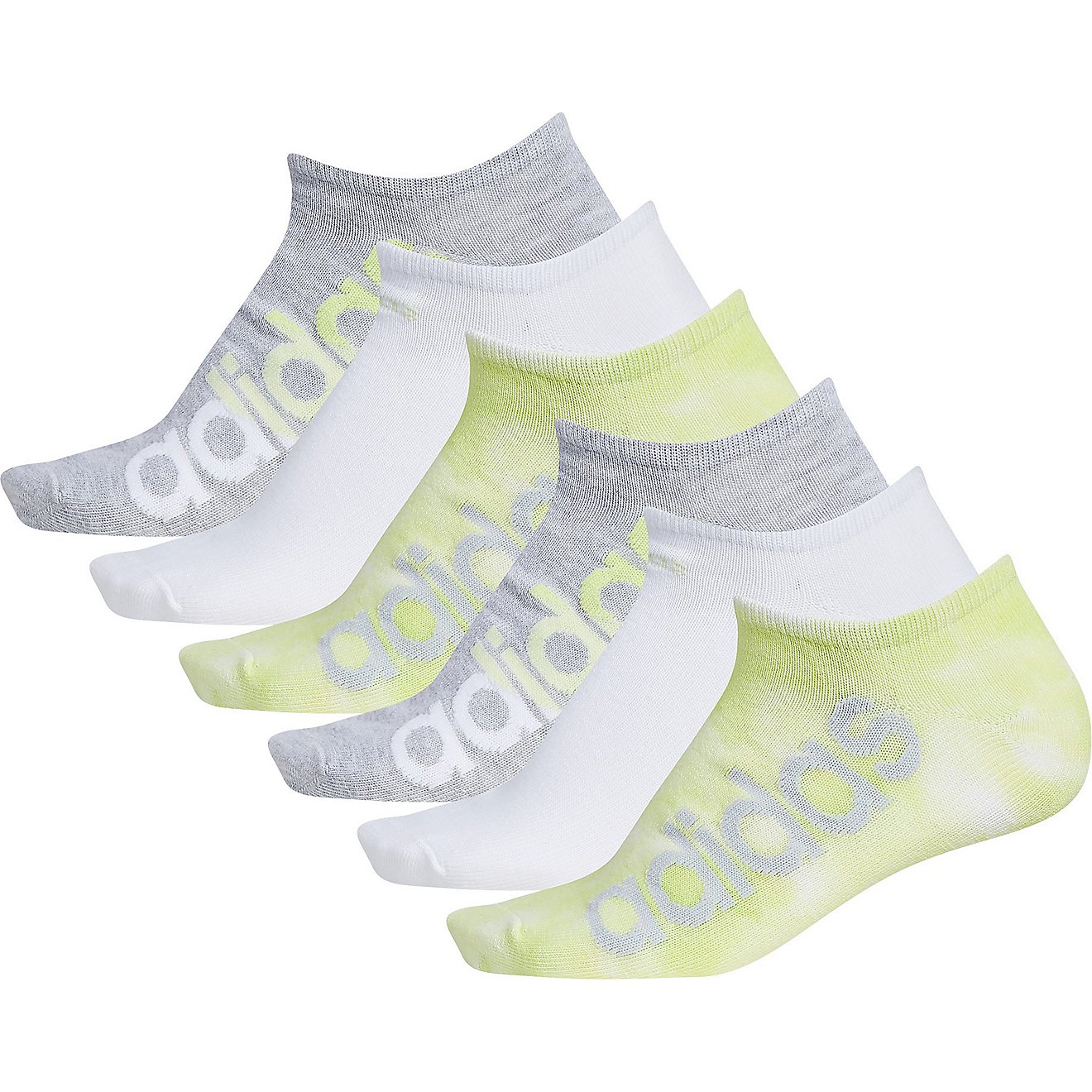 adidas Women's Linear Superlite Color Wash No Show Socks 6 Pack                                                                  - view number 2