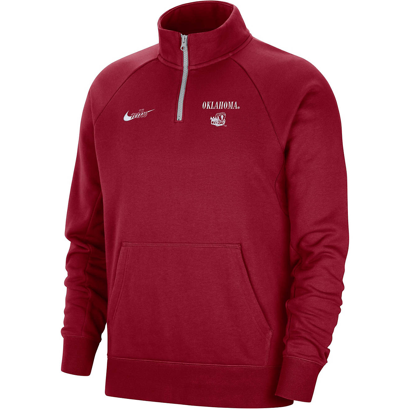 Nike Men’s University of Oklahoma Vault 1/4 Zip Hooded T-shirt                                                                 - view number 1