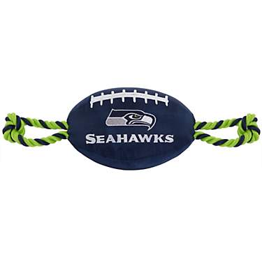 Pets First Seattle Seahawks Nylon Football Rope Dog Toy                                                                         