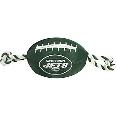 Pets First New York Jets Nylon Football Rope Dog Toy                                                                            