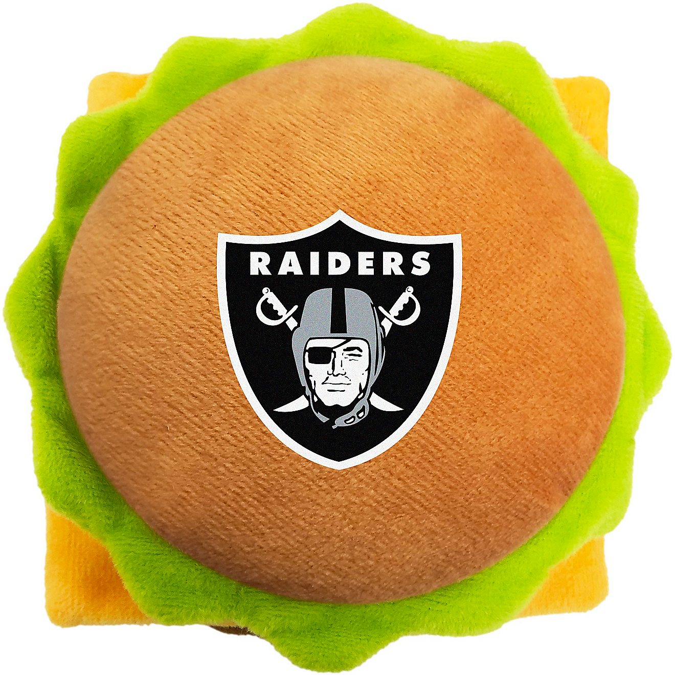 Pets First Oakland Raiders Hamburger Dog Toy                                                                                     - view number 1