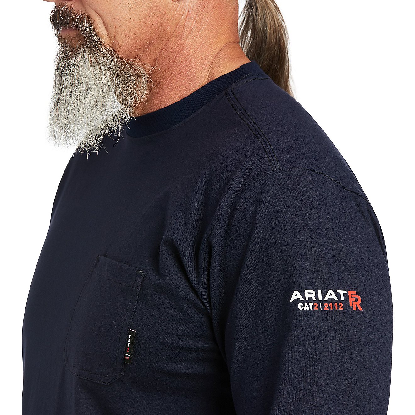 Ariat Men's FR Stretch Logo Long Sleeve T-shirt                                                                                  - view number 3