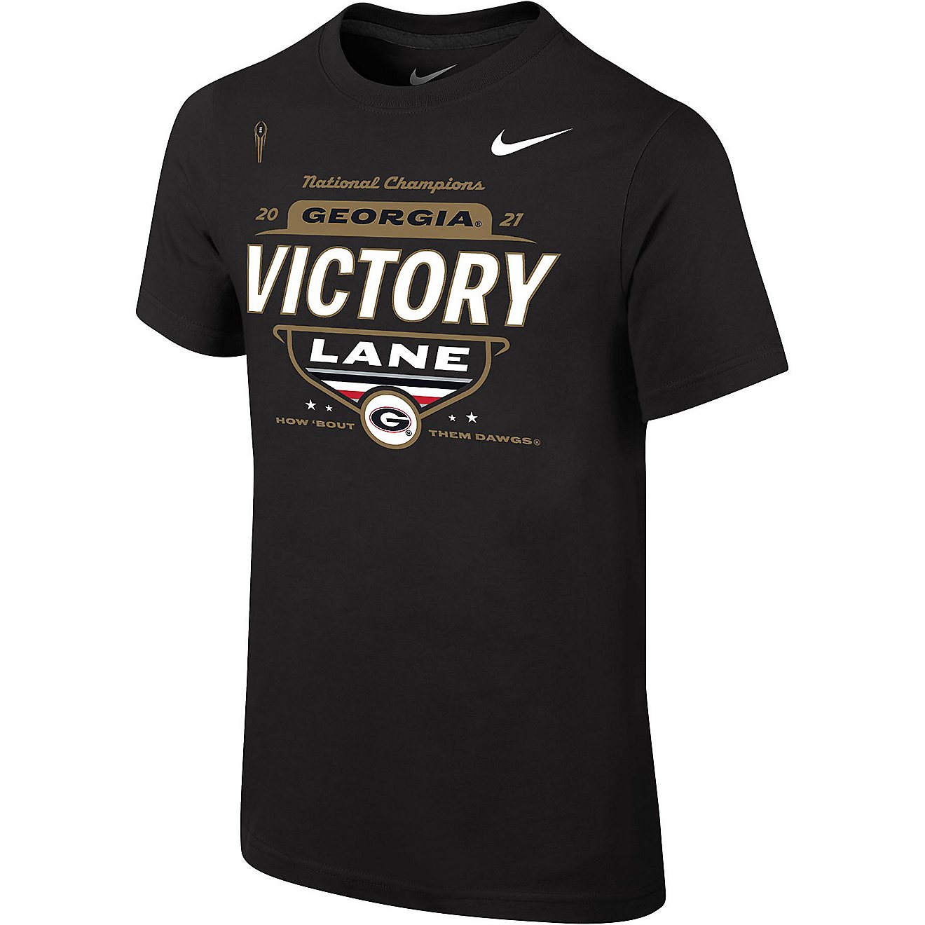 Nike Youth University of Georgia 2021 National Champs Locker Room Short Sleeve T-shirt                                           - view number 1