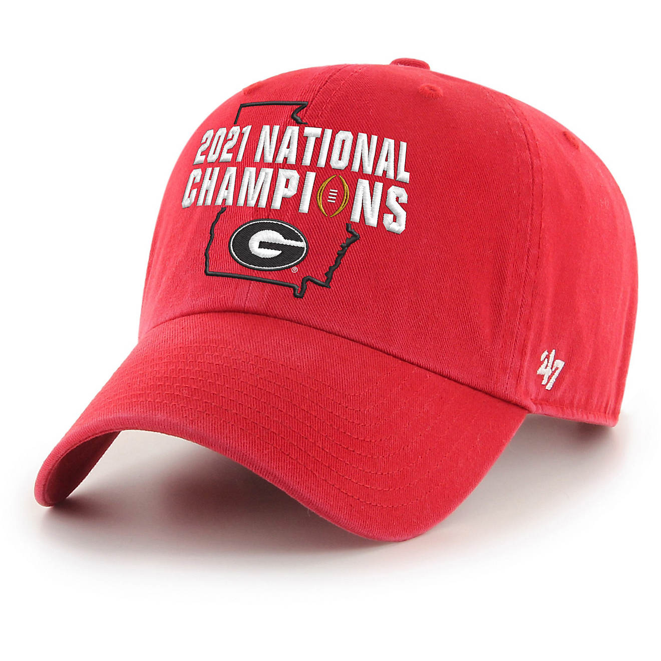 47 University of Georgia 2021 NCAA CFP Champs State Pride Clean Up Cap                                                           - view number 1