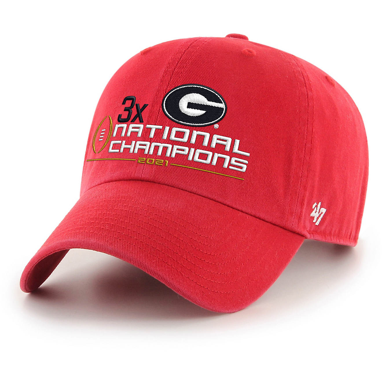 47 University of Georgia Men's NCAA Football National Multi Champs 2021 Clean Up Cap                                             - view number 1